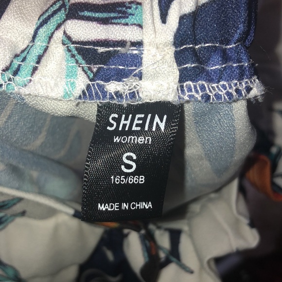 Shein floral shorts tropical white shorts size small ruffled shorts summer short - Picture 7 of 7